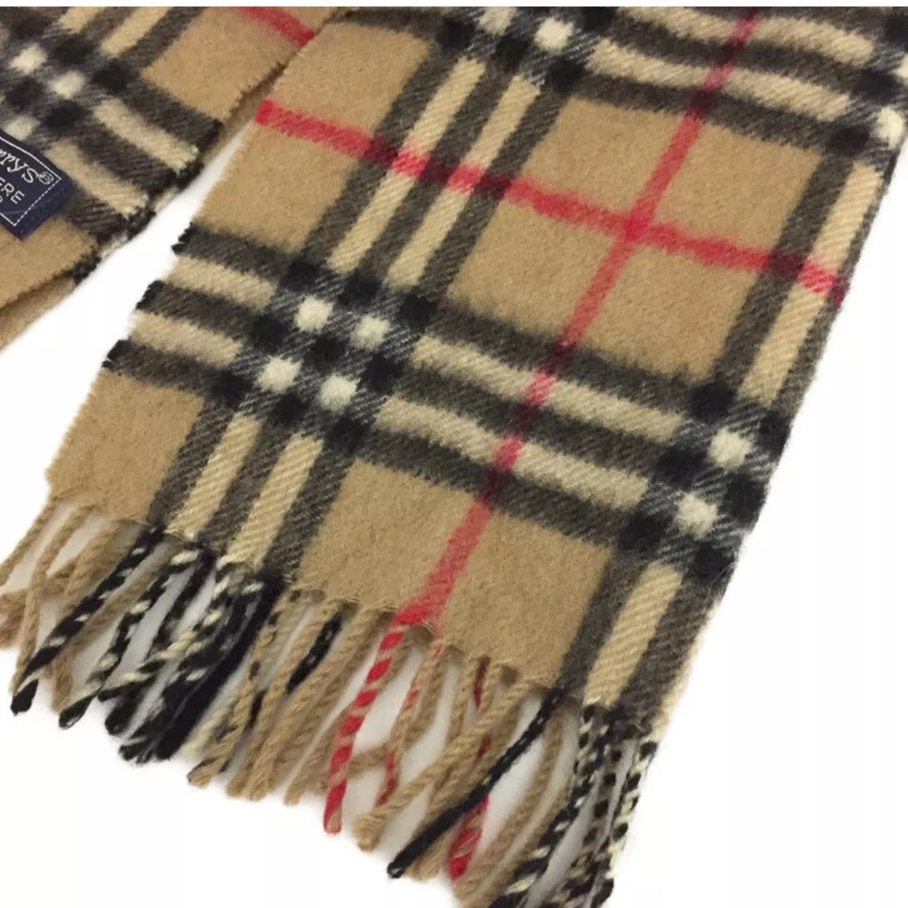 Authentic Burberrys Check 100% Cashmere Stole Scarf Multicolor - Picture 4 of 9